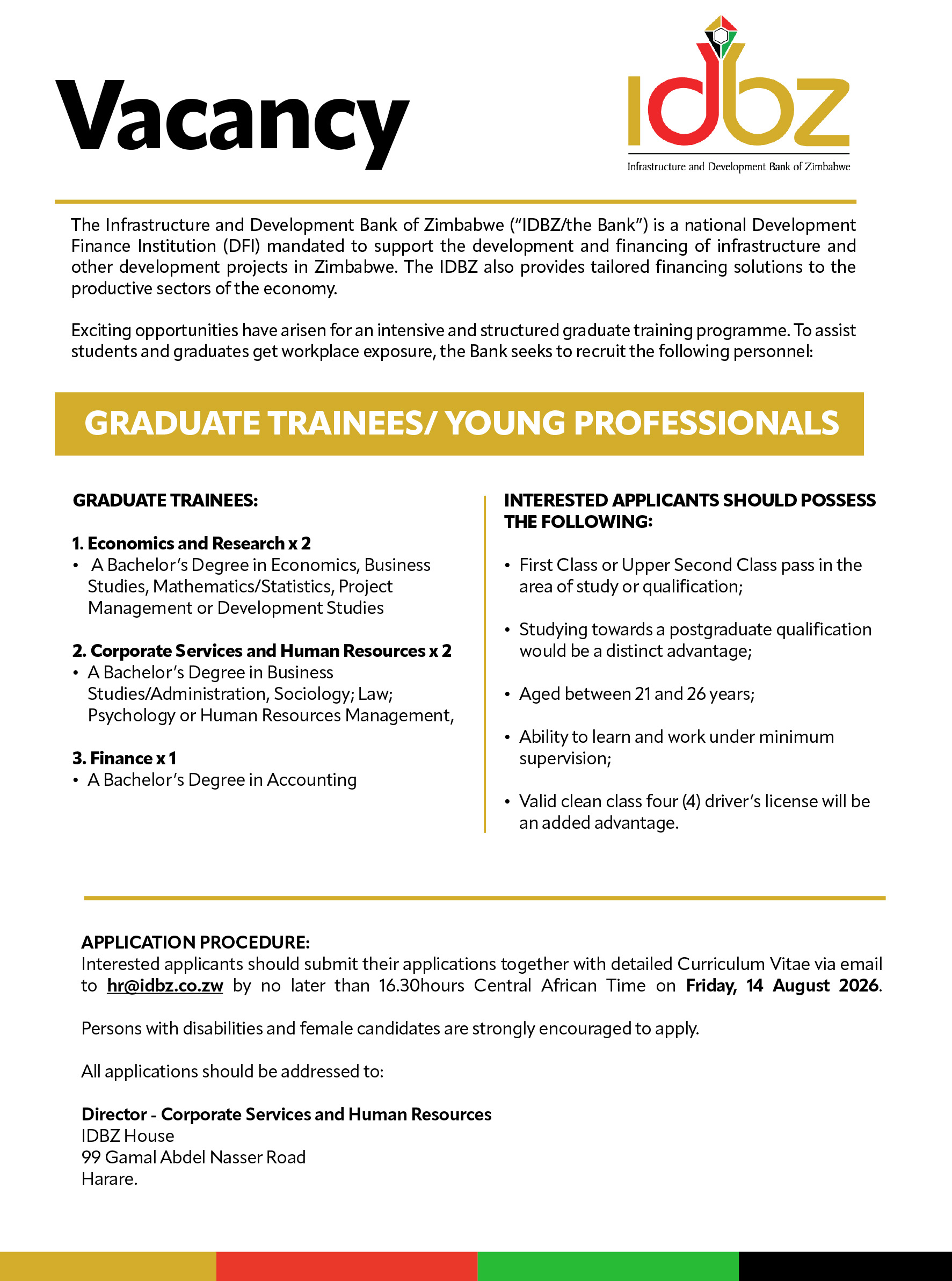 graduate trainees vacancy